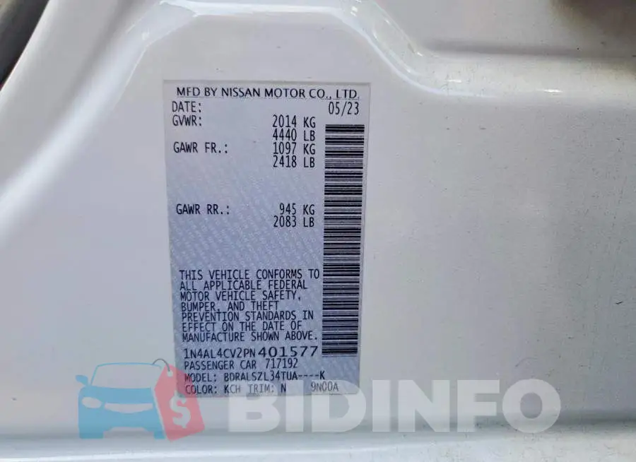 1N4AL4CV2PN401577 Photo# 12