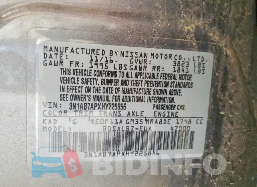 3N1AB7APXHY225856 Photo# 13