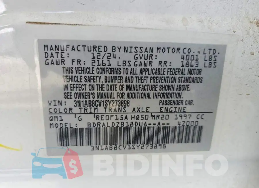 3N1AB8CV1SY273898 Photo# 12