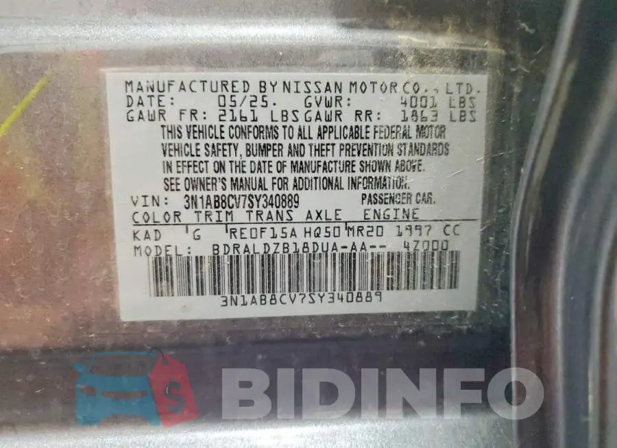 3N1AB8CV7SY340889 Photo# 12