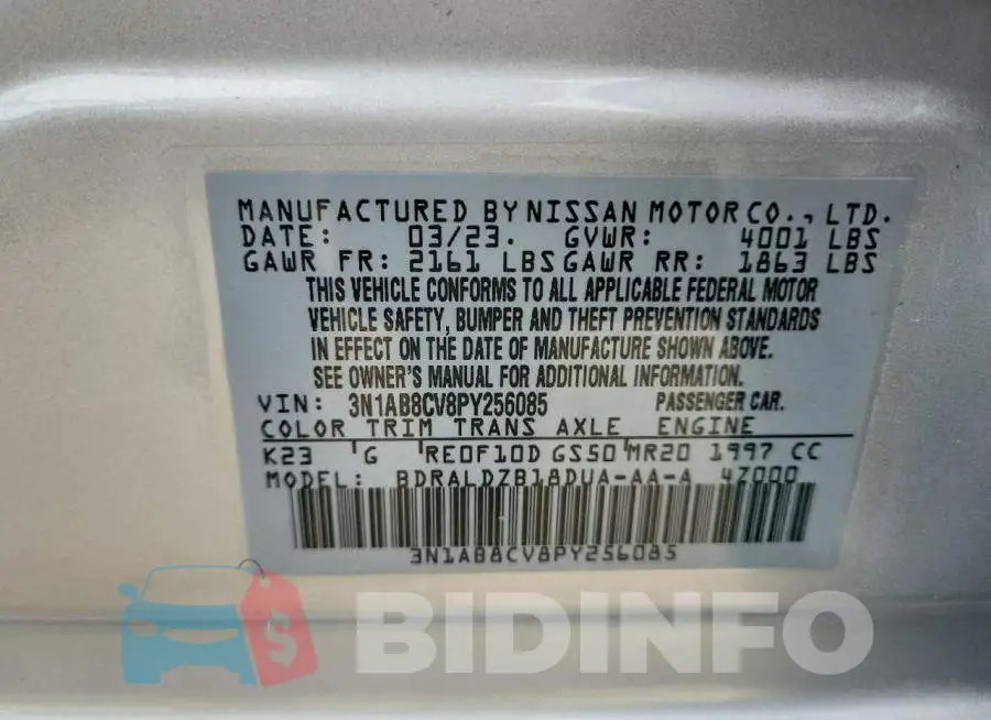 3N1AB8CV8PY256085 Photo# 12
