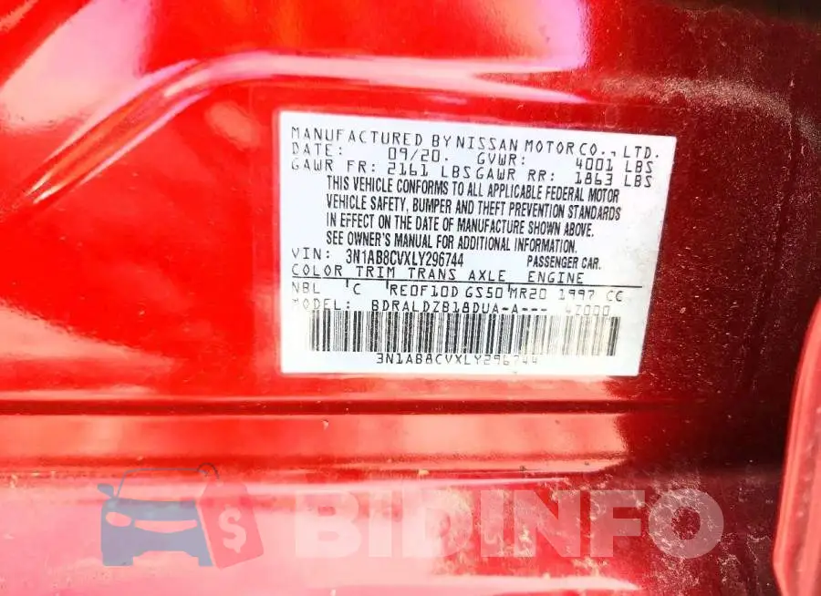 3N1AB8CVXLY296744 Photo# 12