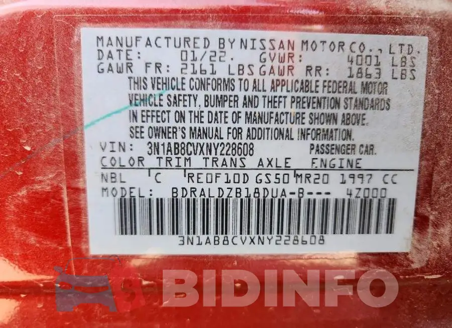 3N1AB8CVXNY228608 Photo# 12
