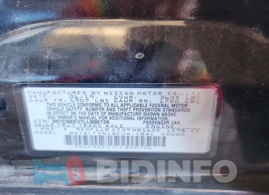 3N1CN8EV7LL800726 Photo# 12