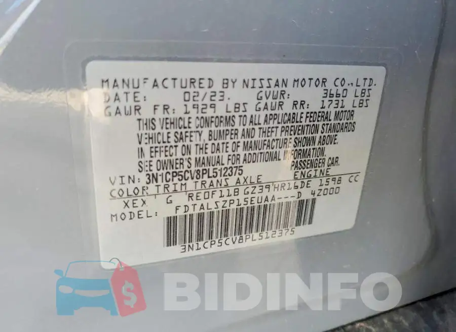 3N1CP5CV8PL512375 Photo# 13