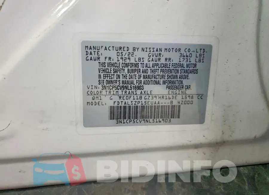 3N1CP5CV9NL516903 Photo# 13