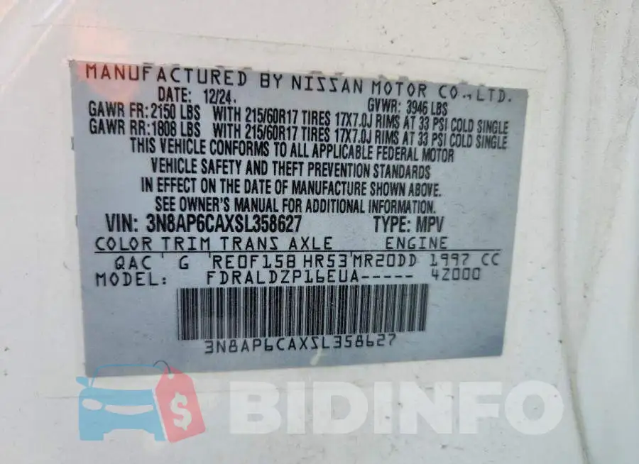 3N8AP6CAXSL358627 Photo# 13