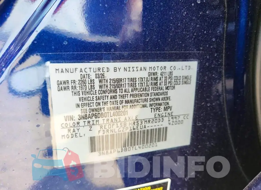 3N8AP6DB0TL400201 Photo# 13