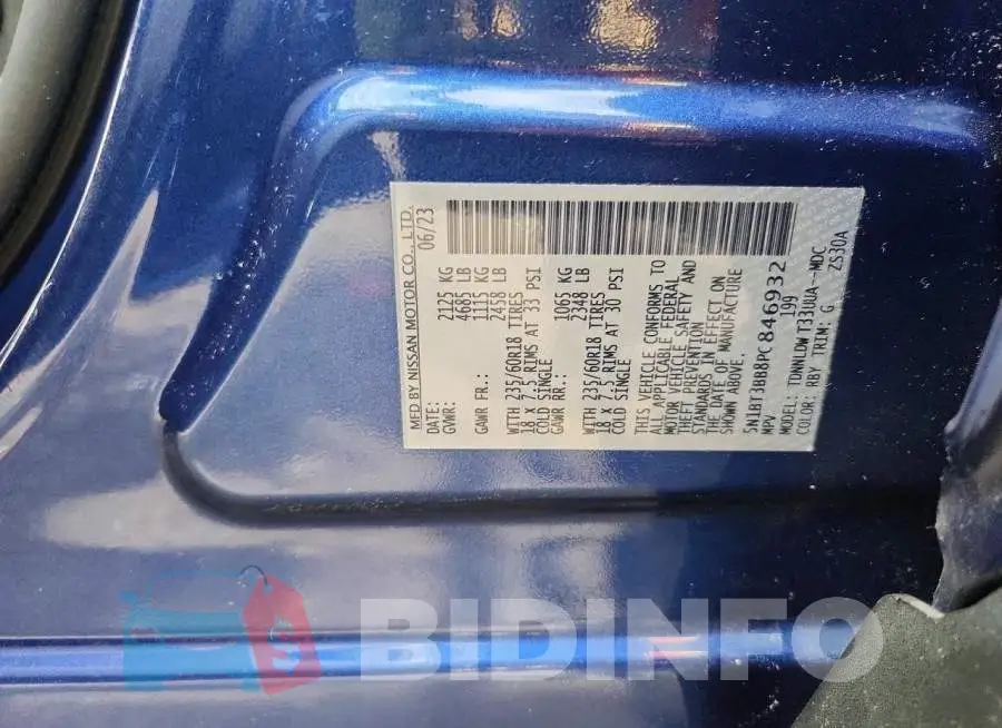 5N1BT3BB8PC846932 Photo# 12