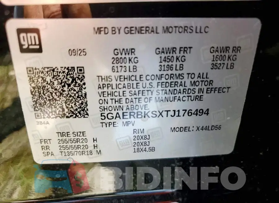 5GAERBKSXTJ176494 Photo# 13