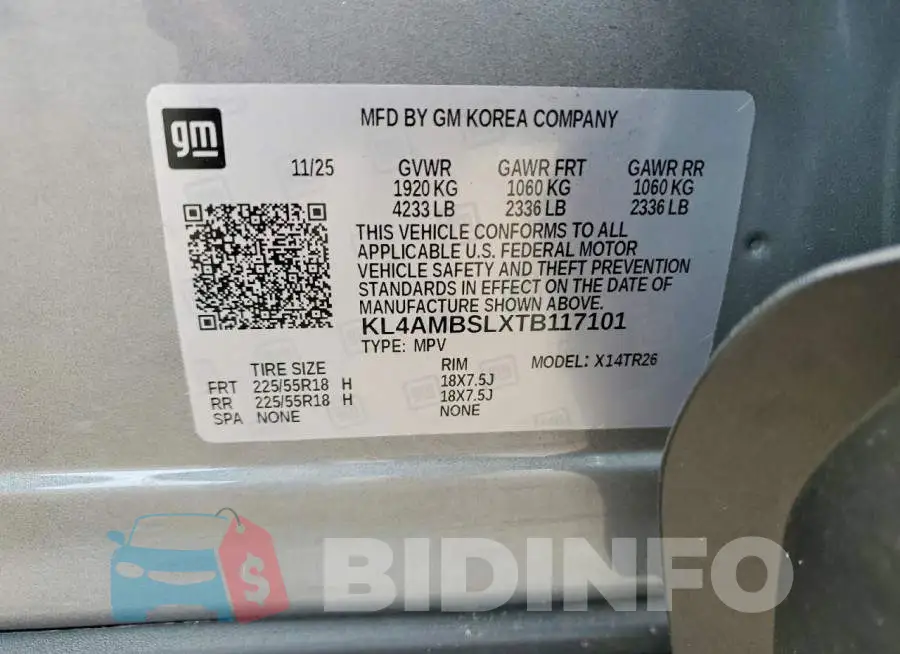 KL4AMBSLXTB117101 Photo# 12