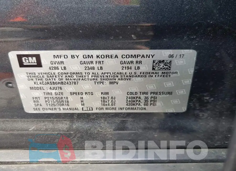 KL4CJASB6HB243787 Photo# 13