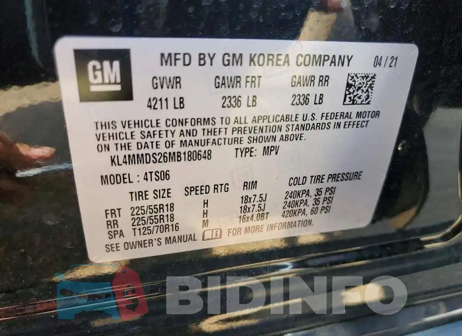 KL4MMDS26MB180648 Photo# 13