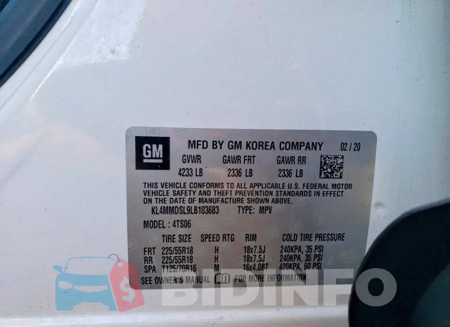 KL4MMDSL9LB103683 Photo# 14