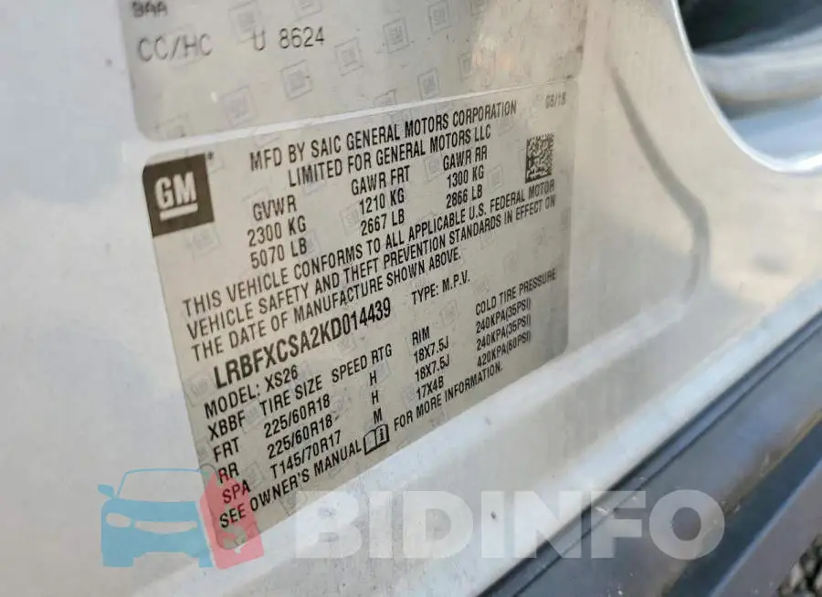 LRBFXCSA2KD014439 Photo# 13