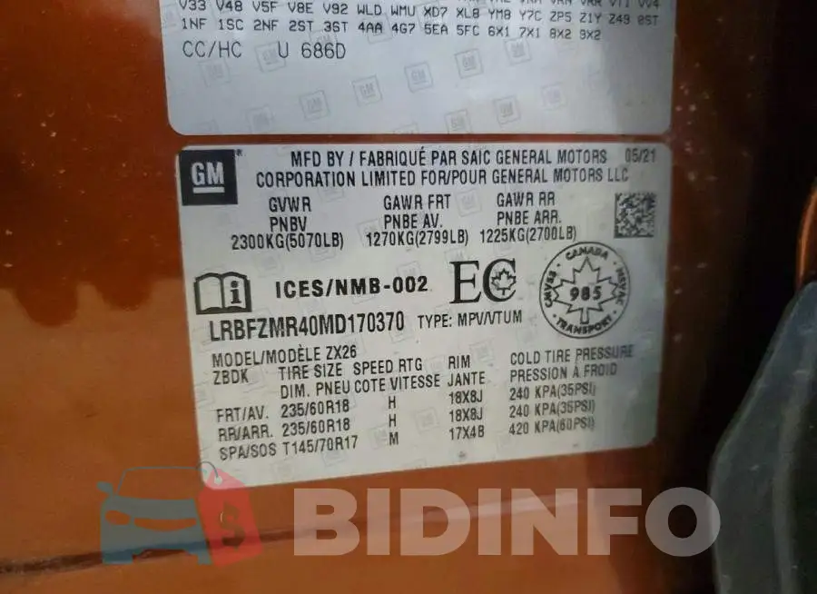 LRBFZMR40MD170370 Photo# 13