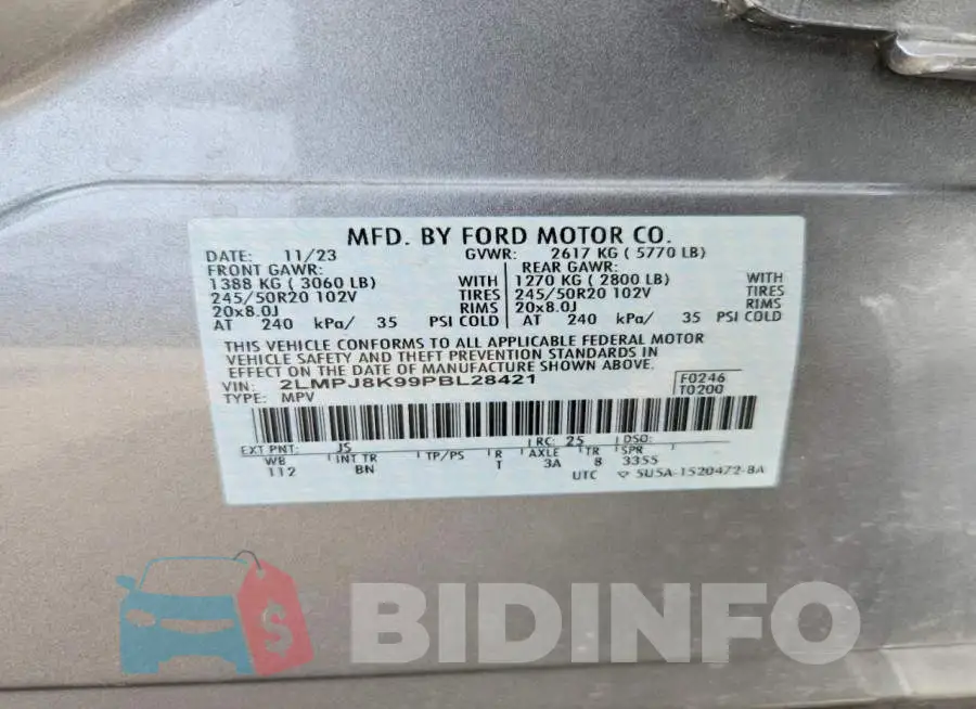 2LMPJ8K99PBL28421 Photo# 13