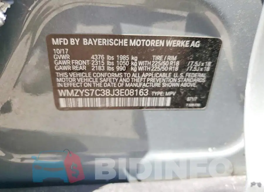 WMZYS7C38J3E08163 Photo# 12