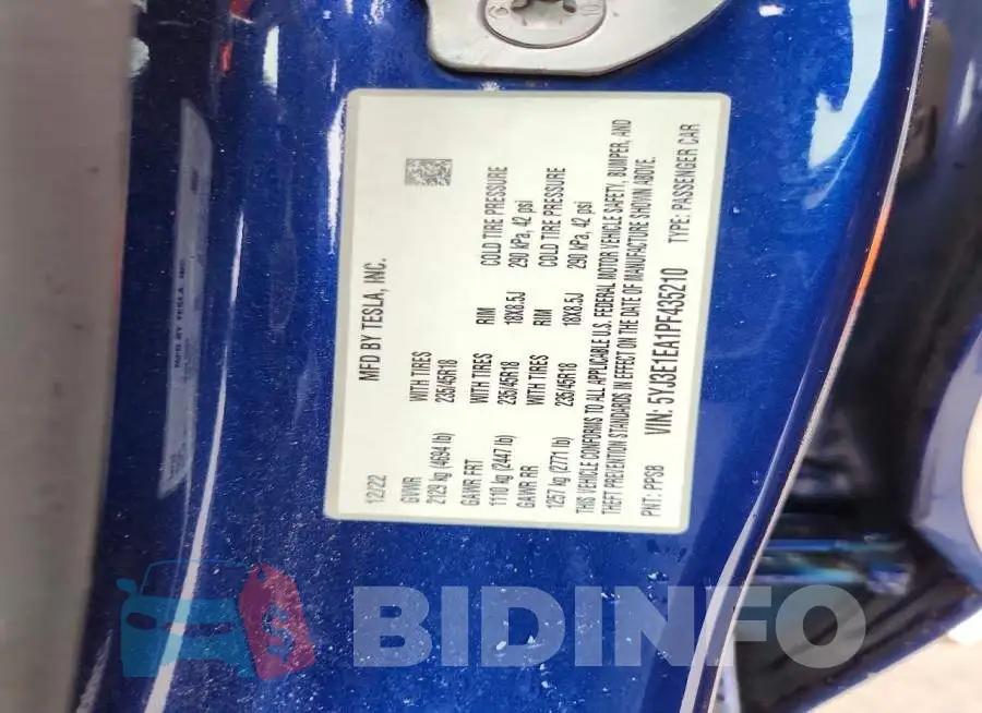 5YJ3E1EA1PF435210 Photo# 12
