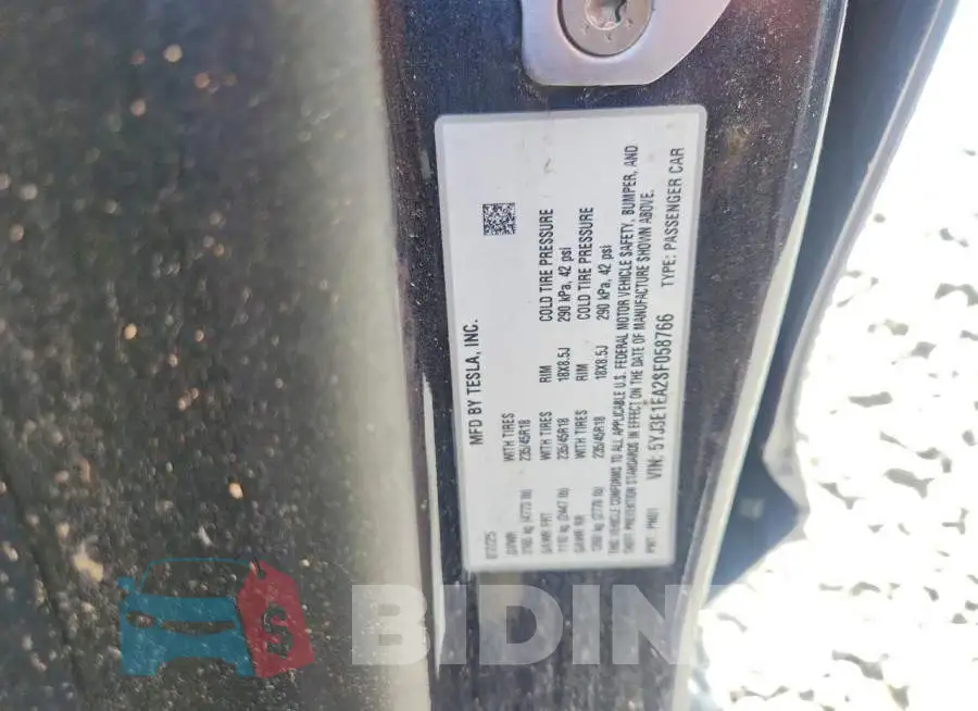 5YJ3E1EA2SF058766 Photo# 12