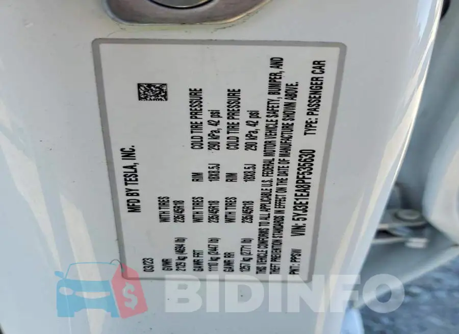 5YJ3E1EA8PF535630 Photo# 12