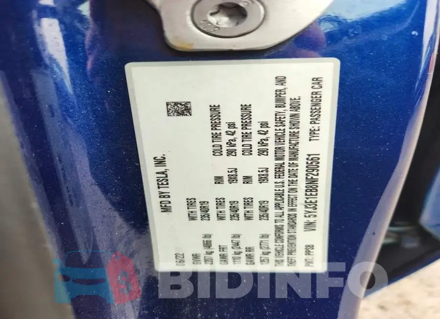 5YJ3E1EB8NF290561 Photo# 12