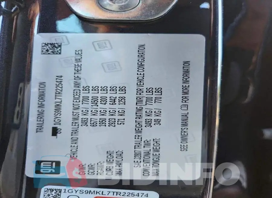 1GYS9MKL7TR225474 Photo# 13