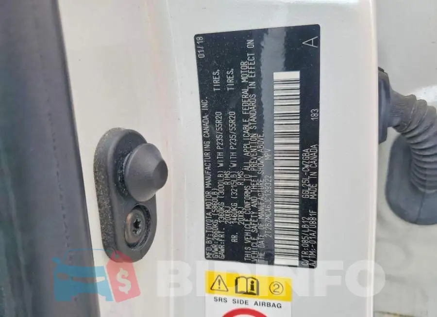 2T2BZMCA6JC139322 Photo# 13