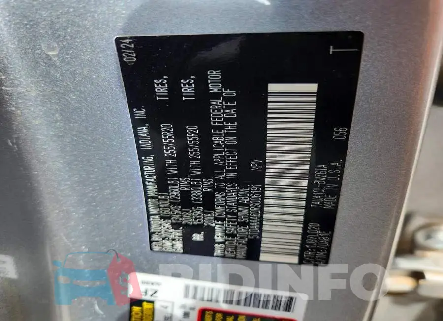5TDAAAA60RS006191 Photo# 13