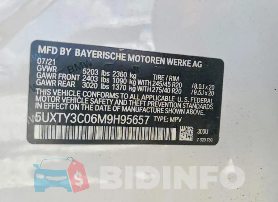 5UXTY3C06M9H95657 Photo# 13