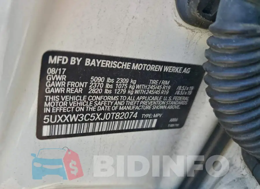 5UXXW3C5XJ0T82074 Photo# 13