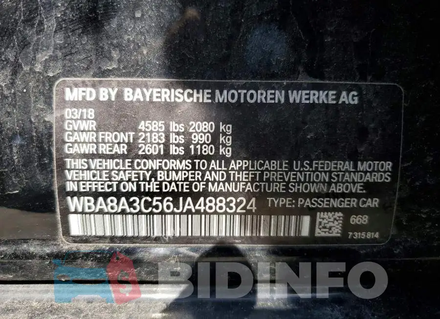 WBA8A3C56JA488324 Photo# 12