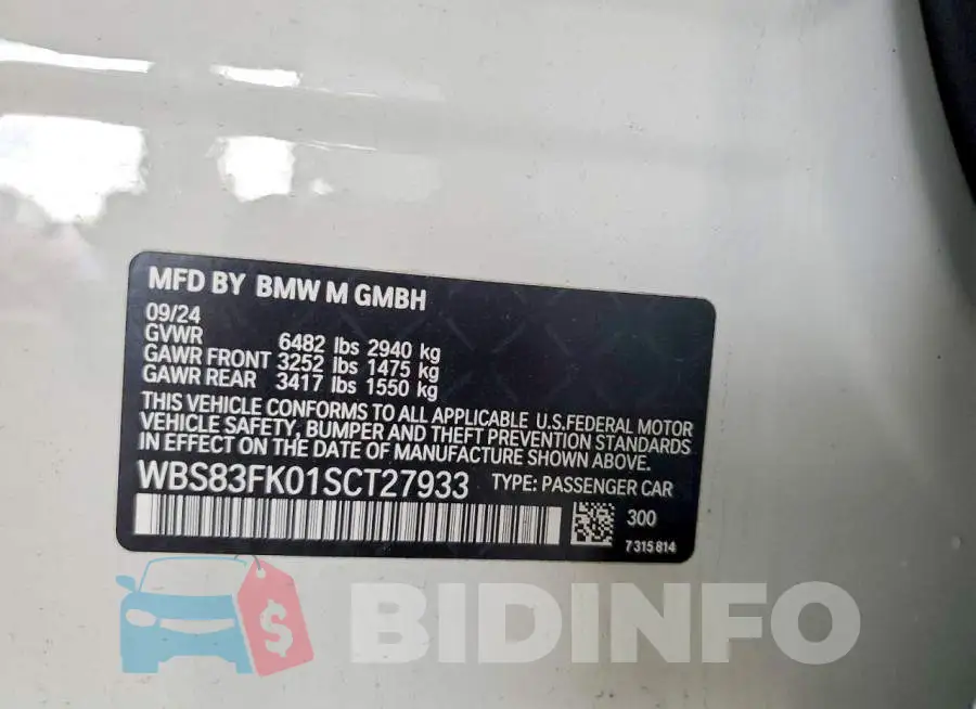 WBS83FK01SCT27933 Photo# 12