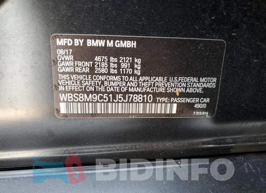 WBS8M9C51J5J78810 Photo# 12