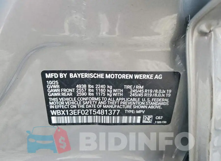 WBX13EF02T5481377 Photo# 13