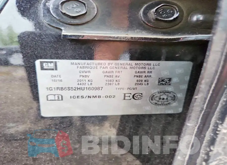 1G1RB6S52HU160987 Photo# 12