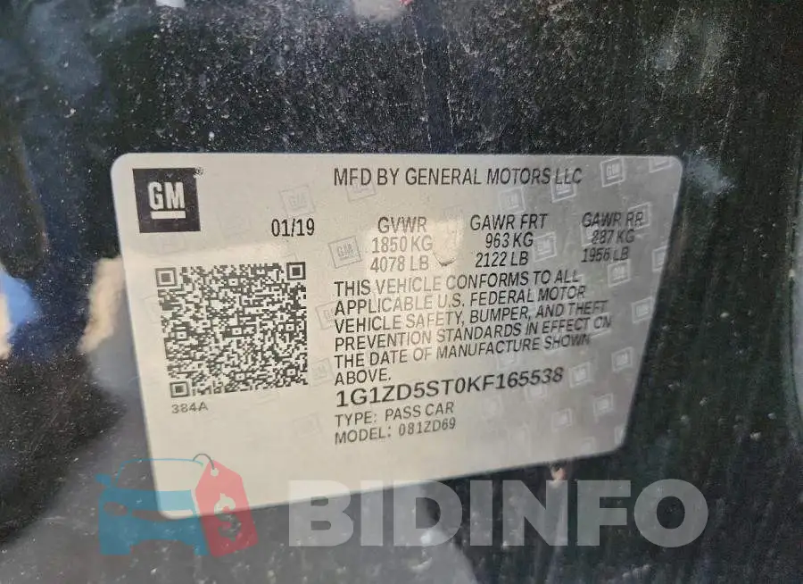 1G1ZD5ST0KF165538 Photo# 13