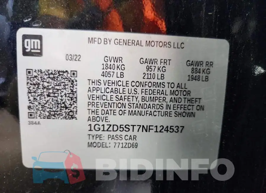1G1ZD5ST7NF124537 Photo# 12