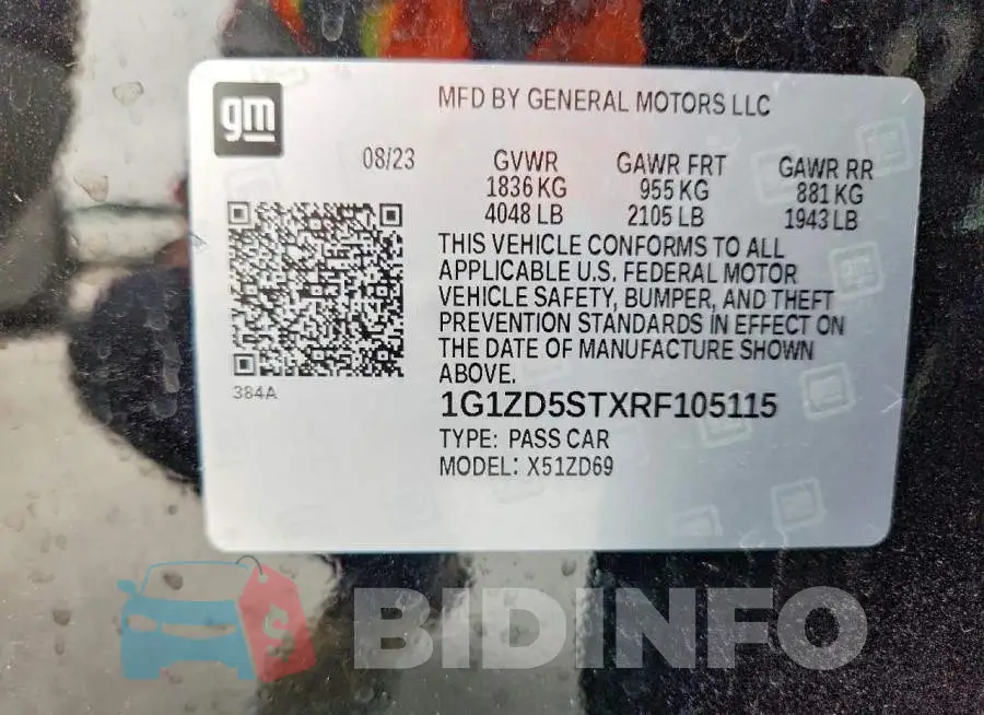 1G1ZD5STXRF105115 Photo# 13