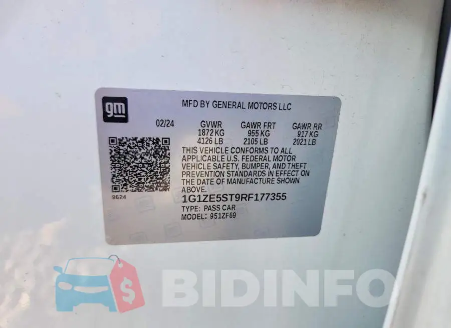 1G1ZE5ST9RF177355 Photo# 12