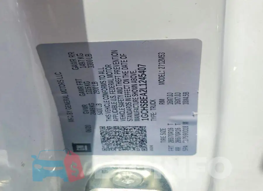 1GCHSBEA2L1245407 Photo# 12