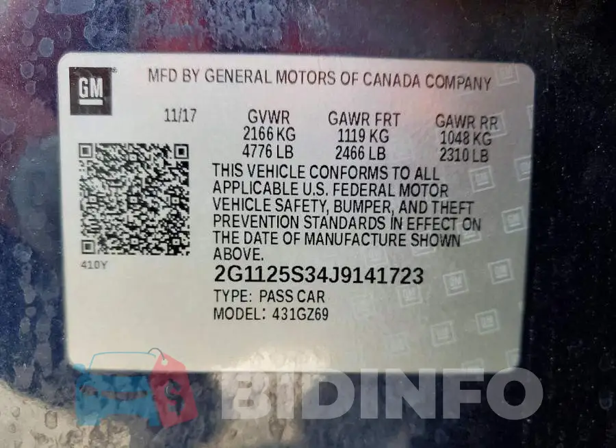 2G1125S34J9141723 Photo# 13
