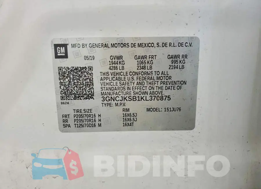 3GNCJKSB1KL370875 Photo# 12