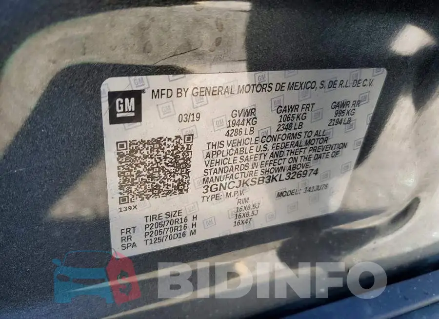 3GNCJKSB3KL326974 Photo# 12