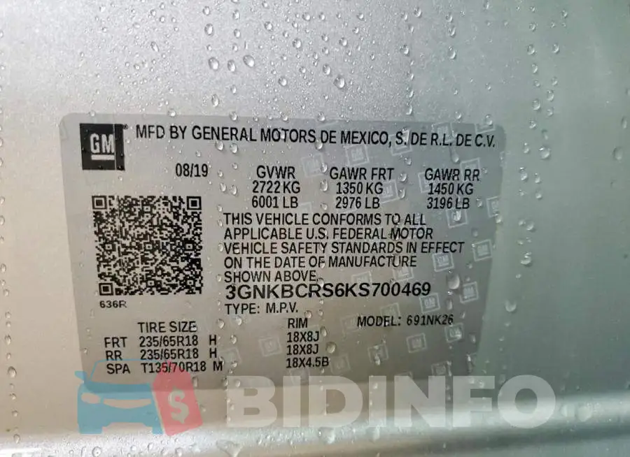 3GNKBCRS6KS700469 Photo# 13