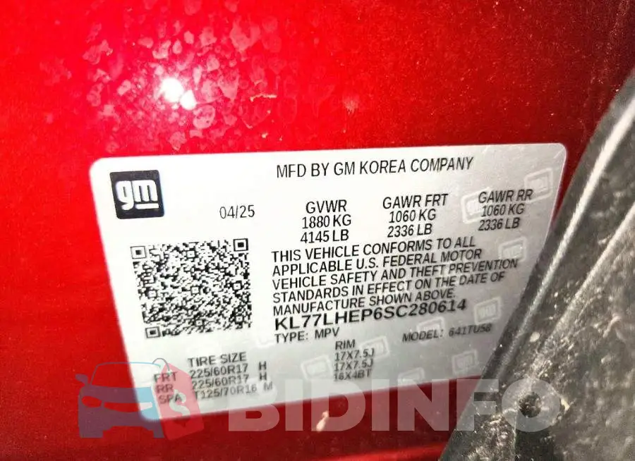 KL77LHEP6SC280614 Photo# 13