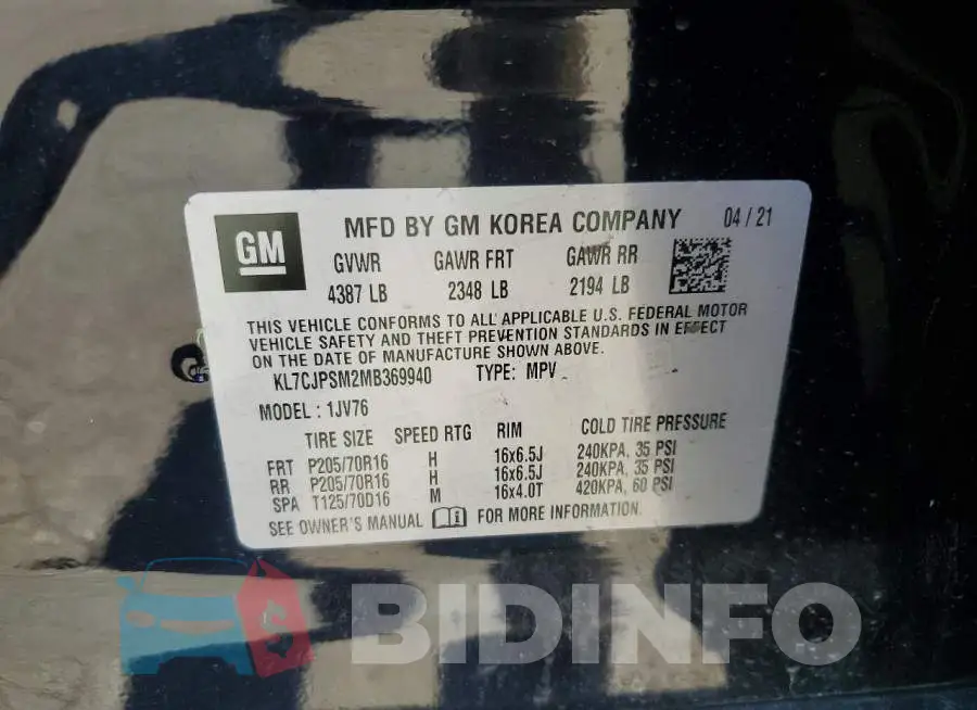 KL7CJPSM2MB369940 Photo# 13