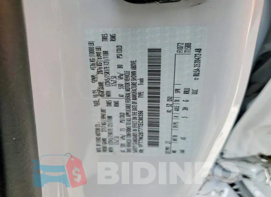 1FT7W2BT7TEC90356 Photo# 12