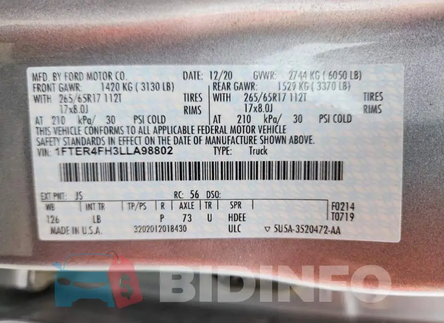 1FTER4FH3LLA98802 Photo# 12
