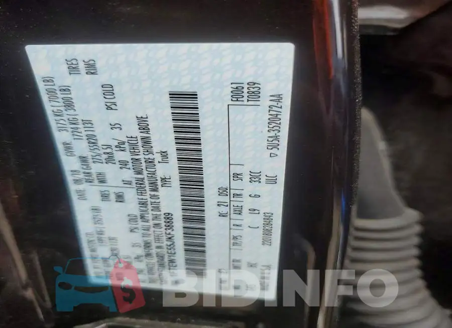 1FTEW1E55JKF38889 Photo# 12